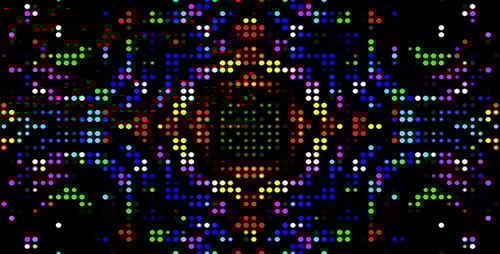 Abstract Colorful Dotted Digital Pattern Loop Background