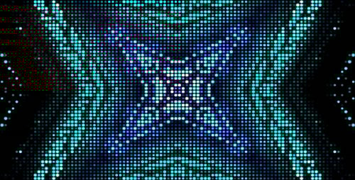 Abstract Glowing Dot Kaleidoscope Motion Background