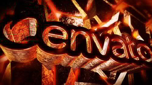 Molten Earth Logo Reveal with Fiery Metal Text Animation