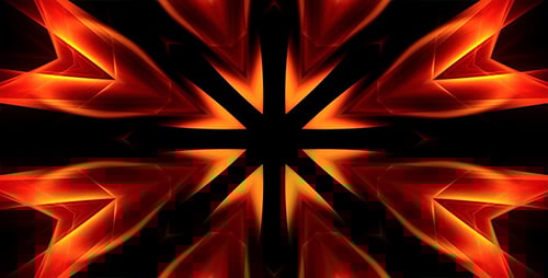 Dynamic Red Geometric Kaleidoscope Animated Background Loop
