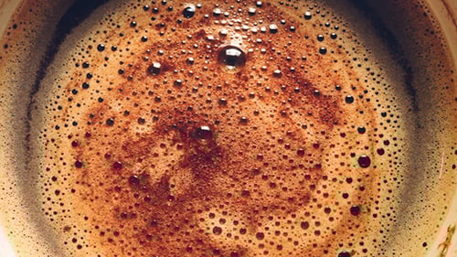 Coffee Foam Bubbles Close Up Abstract Background