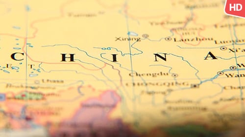 Close Up of a Colorful Antique Map