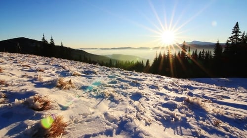 Sunset On Mountain