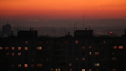 City Skyline After Sunset
