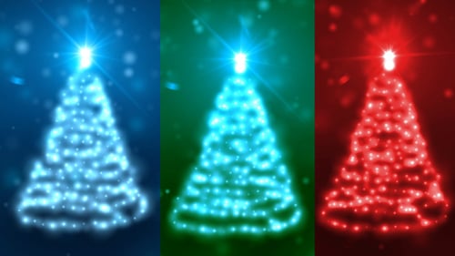 Sparkling Christmas Tree Light Formation Loop