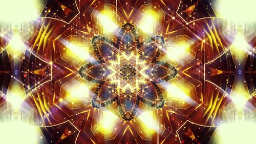 Dynamic Abstract Geometric Glowing Symmetrical Background Loop