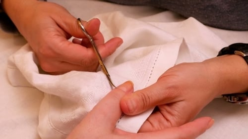 Manicure Painting And Polishing Nails In Spa Salon