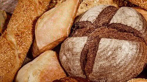 Freshly Baked Bread Assortment Close-Up