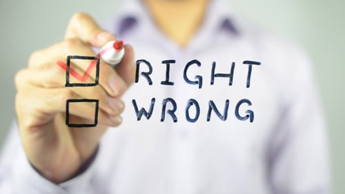 Right and Wrong, Clip Art Concept Illustration (2 in 1)