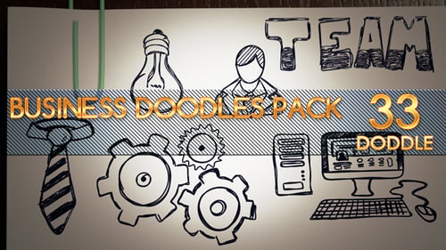 Animated Hand-Drawn Business and Education Sketch Icon Pack