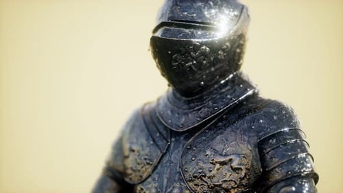 Ornate Medieval Knight Armor Rotating Display