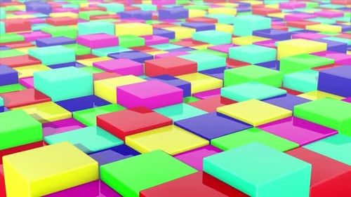 3D Tanzende Quadrate Hintergrund