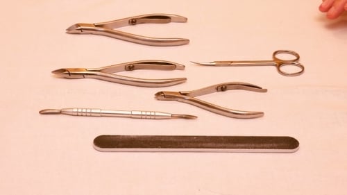 Manicure Painting And Polishing Nails In Spa Salon