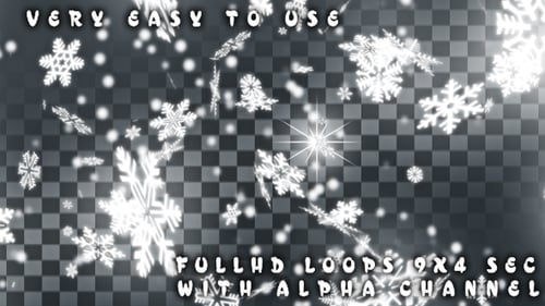 Falling Snowflakes and Sparkling Particles Christmas Overlay