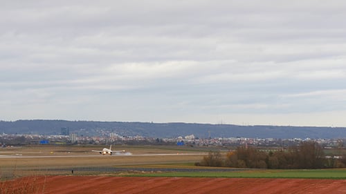 Airplane Landing On Runway