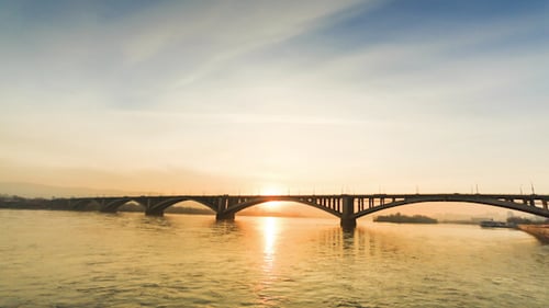 Sunset Behind the Bridge