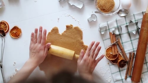 Baking Ginger Bread Cookies at Home for Christmas