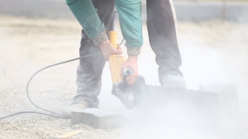 Cutting Paving Slabs