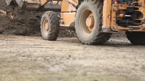 Bulldozer Transports The Ground
