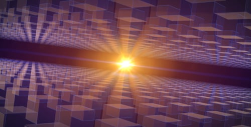 Motion Abstract Background – Cubes Perspective