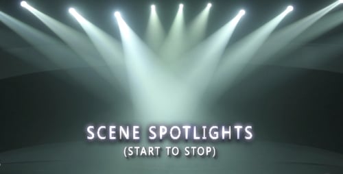 Dynamic Stage Lighting Beams with Fog Effects Animation
