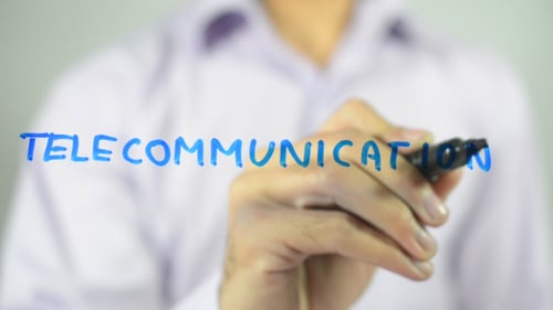 Hand Writing Telecommunication on Clear Surface