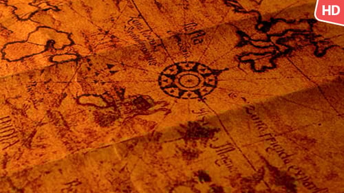 Vintage Old Map Detail in Warm Light
