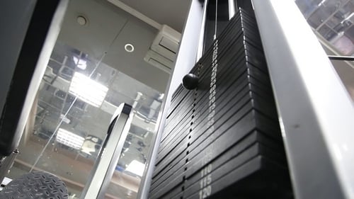 Weight Machine Weight Stack in Fitness Center