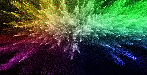 Vibrant Abstract Particle Explosion Animation