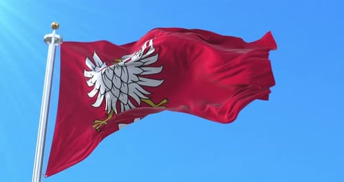Drapeau de la Voïvodie de Mazovie, Pologne
