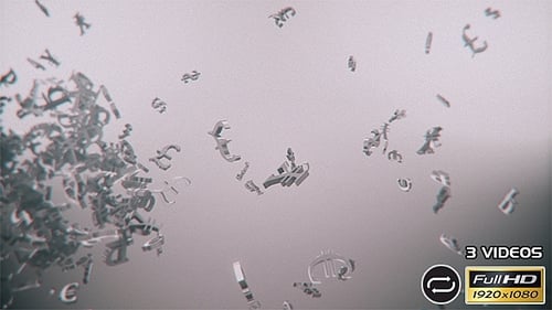 Abstract 3D Currency Symbols Flowing Animation