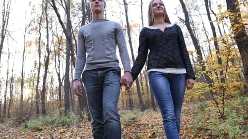 Couple Walking In Nature