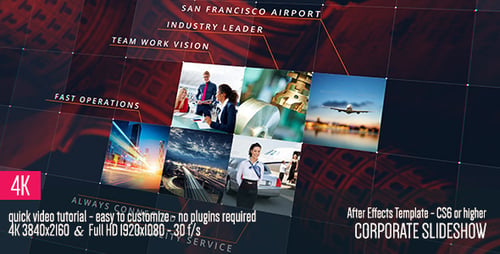 Modern Corporate Grid Video Presentation Slideshow Template