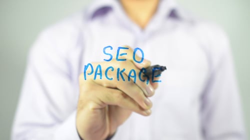 Writing SEO Package on a Clear Surface