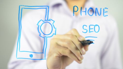 Drawing Phone SEO Concept