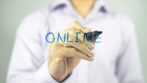 Writing the Word Online on Transparent Surface