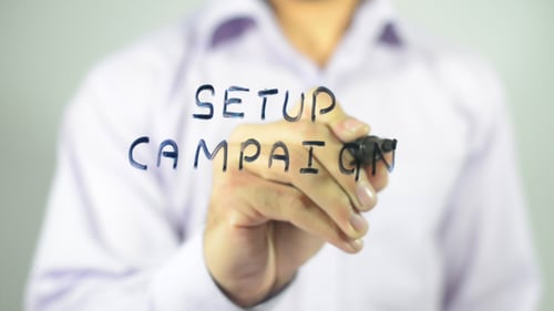 Hand Writes Setup Campaign on Glass