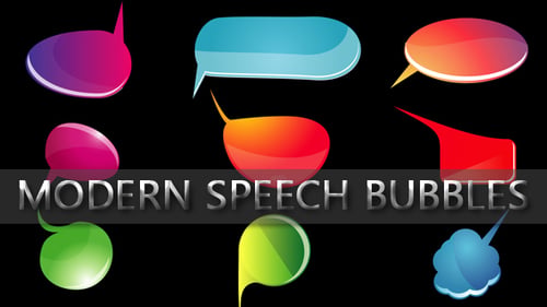 Sprechblasen im modernen Stil