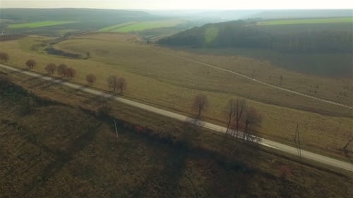 Aerial View Over The Road