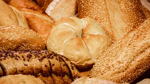 Variety of Fresh Baked Bread Close Up
