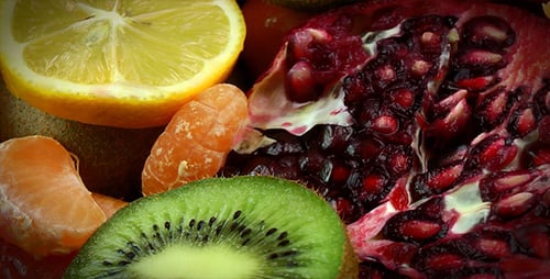 Assortment of Fresh Colorful Citrus Fruit Close Up