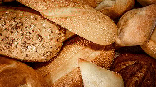 Variety of Fresh Baked Golden Bread Loaves