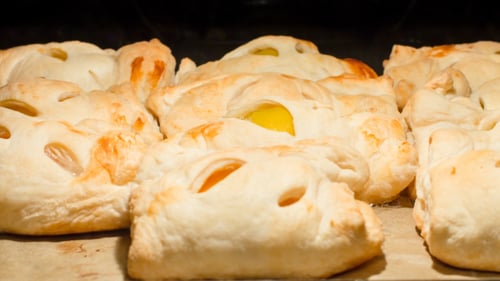 Raw Hand Pies on Tray Before Baking