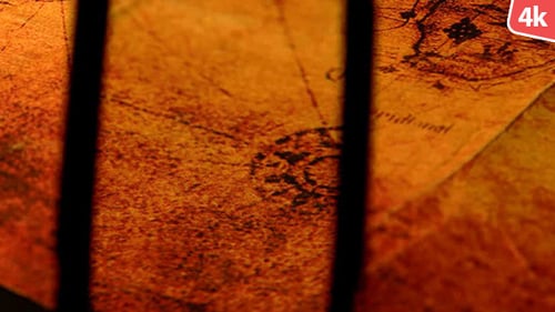 Close up of Vintage Map Background