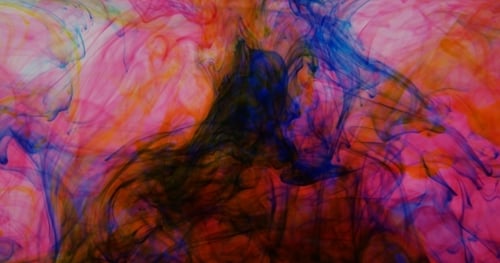 Yellow And Red Ink In Water 2