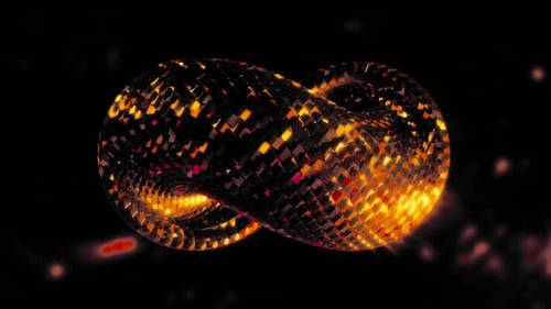 3D Spiral with Shiny Squares