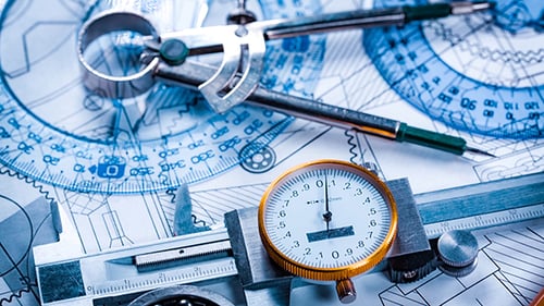 Engineering Equipment, Technical Drawing, and Caliper
