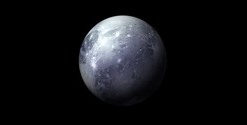 Rotating Space Planet Sphere Alpha Channel Loop