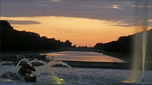 Sunset View Outside the Versaille Palace in Paris