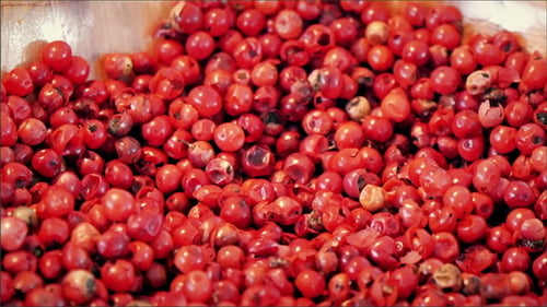 Viele rote Kirschen auf dem Eimer